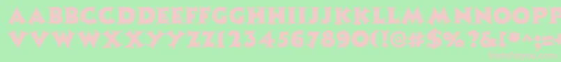 CoasterRegular Font – Pink Fonts on Green Background