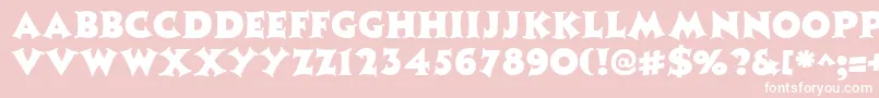 CoasterRegular Font – White Fonts on Pink Background