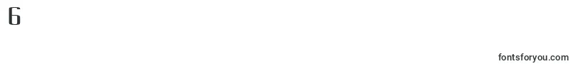 フォントPecotUpper – フォント数字6