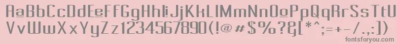 PecotUpper Font – Gray Fonts on Pink Background