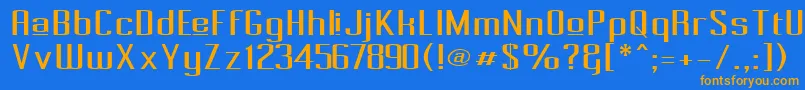 Шрифт PecotUpper – оранжевые шрифты на синем фоне