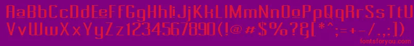 Weitere Informationen zur PecotUpper-Schriftart PecotUpper-Schriftart – Rote Schriften auf violettem Hintergrund