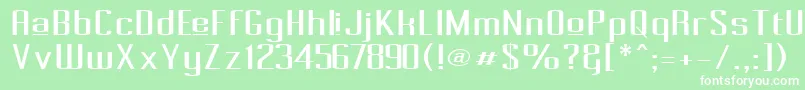 PecotUpper Font – White Fonts on Green Background