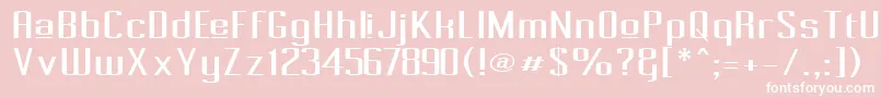 PecotUpper Font – White Fonts on Pink Background