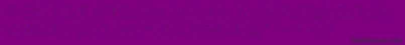 フォントUnimanUltralight – 紫の背景に黒い文字