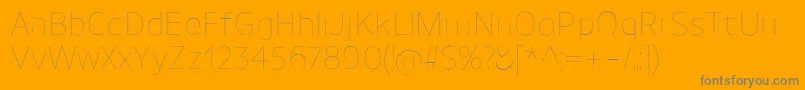 UnimanUltralight Font – Gray Fonts on Orange Background