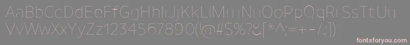 UnimanUltralight Font – Pink Fonts on Gray Background