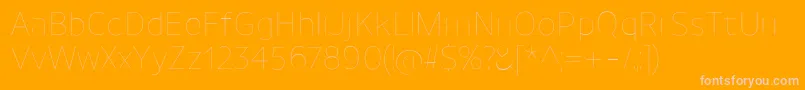 UnimanUltralight Font – Pink Fonts on Orange Background