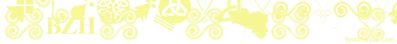 Czcionka AaaBzh – żółte czcionki
