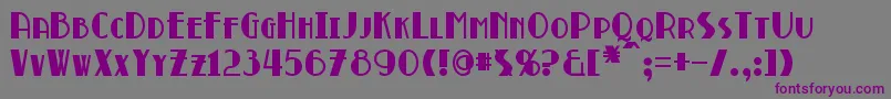 BroadmoorBold-fontti – violetit fontit harmaalla taustalla