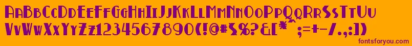 BroadmoorBold Font – Purple Fonts on Orange Background