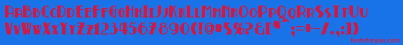 BroadmoorBold Font – Red Fonts on Blue Background