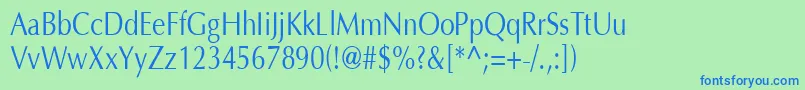 OptimaH80 Font – Blue Fonts on Green Background