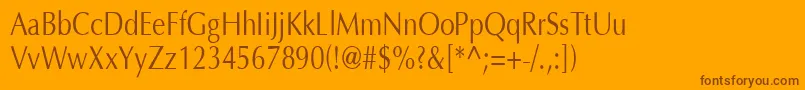 OptimaH80 Font – Brown Fonts on Orange Background