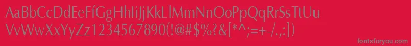 フォントOptimaH80 – 赤い背景に灰色の文字