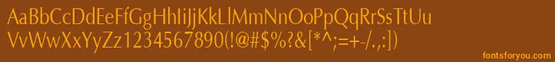 OptimaH80 Font – Orange Fonts on Brown Background