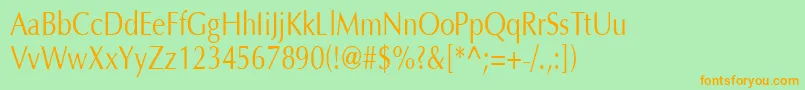 OptimaH80 Font – Orange Fonts on Green Background
