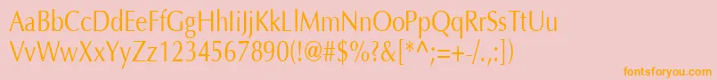 OptimaH80 Font – Orange Fonts on Pink Background