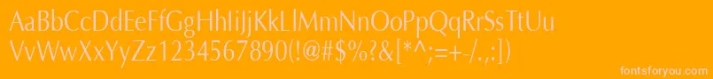 OptimaH80 Font – Pink Fonts on Orange Background