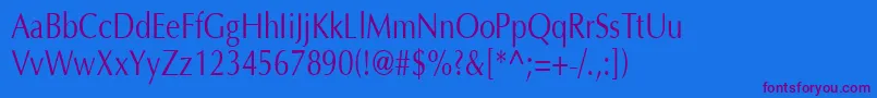 OptimaH80 Font – Purple Fonts on Blue Background