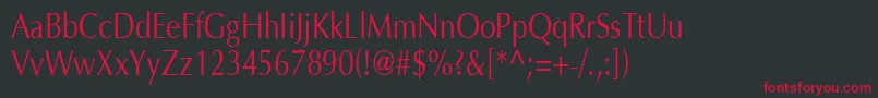 OptimaH80 Font – Red Fonts on Black Background