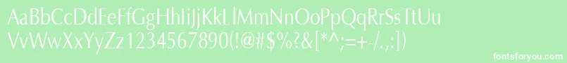 OptimaH80 Font – White Fonts on Green Background