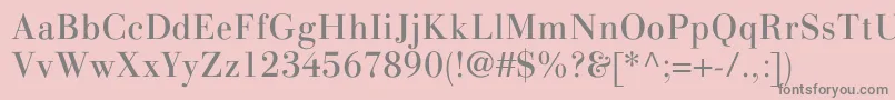 LinotypegianottenRegular Font – Gray Fonts on Pink Background