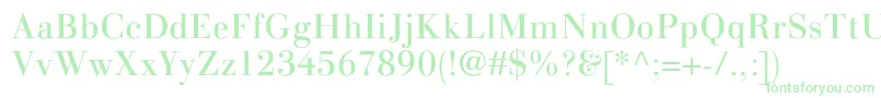 LinotypegianottenRegular Font – Green Fonts on White Background