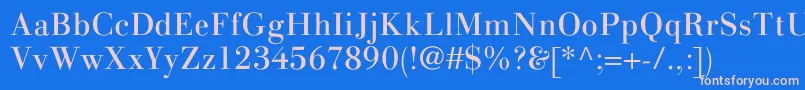 LinotypegianottenRegular Font – Pink Fonts on Blue Background