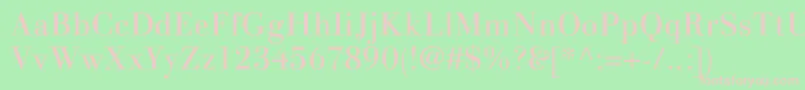 LinotypegianottenRegular Font – Pink Fonts on Green Background