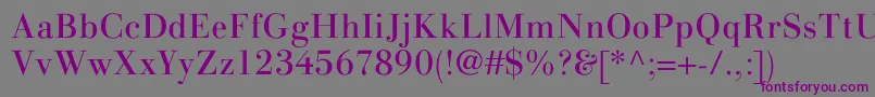 LinotypegianottenRegular Font – Purple Fonts on Gray Background