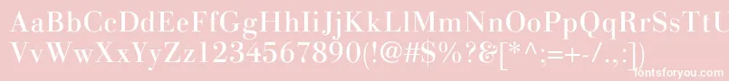 LinotypegianottenRegular Font – White Fonts on Pink Background