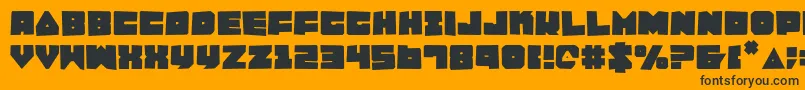 LoboTommyRough-Schriftart – Schwarze Schriften auf orangefarbenem Hintergrund