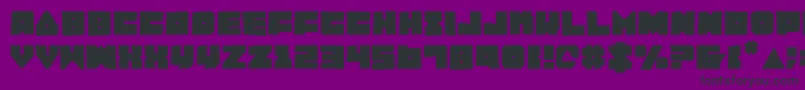LoboTommyRough-fontti – mustat fontit violetilla taustalla