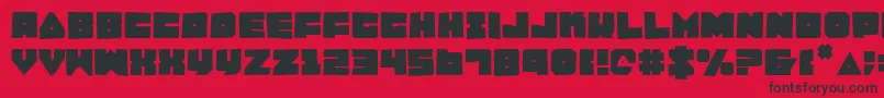 LoboTommyRough Font – Black Fonts on Red Background