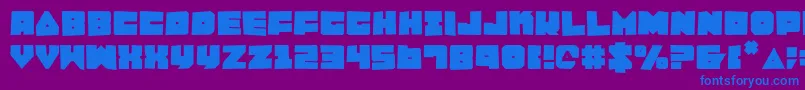 LoboTommyRough Font – Blue Fonts on Purple Background