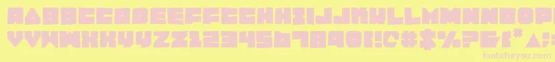 LoboTommyRough Font – Pink Fonts on Yellow Background