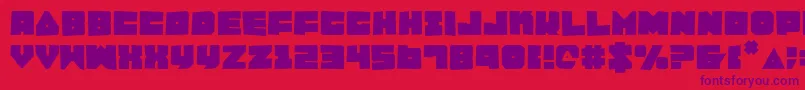 LoboTommyRough Font – Purple Fonts on Red Background