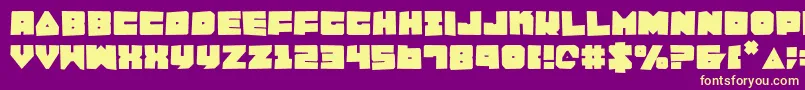 LoboTommyRough Font – Yellow Fonts on Purple Background