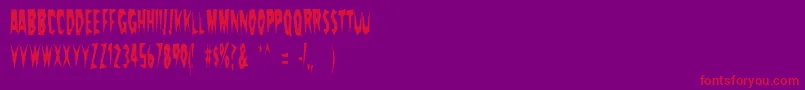 Pricklypear-Schriftart – Rote Schriften auf violettem Hintergrund