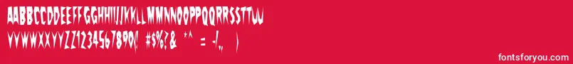 Pricklypear Font – White Fonts on Red Background