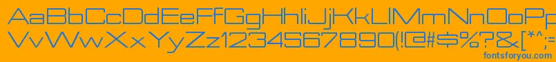 NesobriteexRegular Font – Blue Fonts on Orange Background