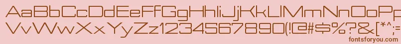 NesobriteexRegular-Schriftart – Braune Schriften auf rosa Hintergrund