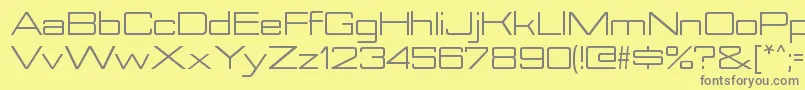 NesobriteexRegular Font – Gray Fonts on Yellow Background