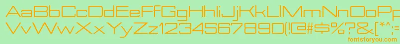 NesobriteexRegular Font – Orange Fonts on Green Background