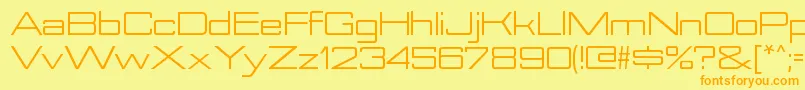 NesobriteexRegular-Schriftart – Orangefarbene Schriften auf gelbem Hintergrund
