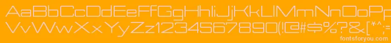 NesobriteexRegular-Schriftart – Rosa Schriften auf orangefarbenem Hintergrund