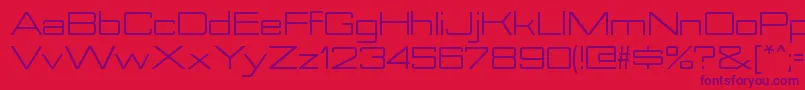 NesobriteexRegular-Schriftart – Violette Schriften auf rotem Hintergrund