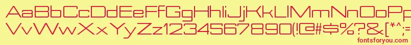 NesobriteexRegular Font – Red Fonts on Yellow Background