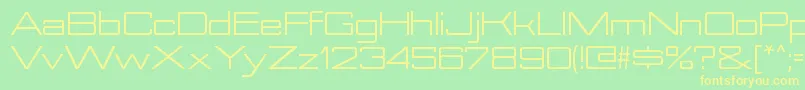 フォントNesobriteexRegular – 黄色の文字が緑の背景にあります